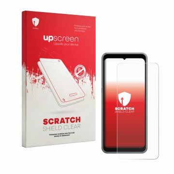 Parte frontale di una confezione del prodotto con il logo del marchio upscreen. Accanto è raffigurato il dispositivo ingenico 