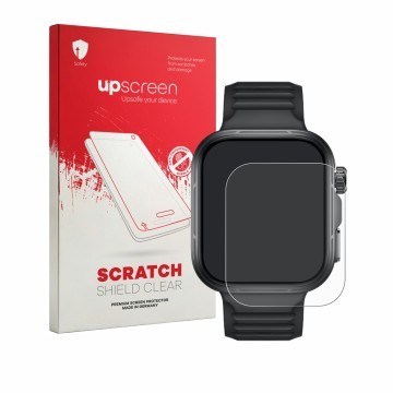 Parte frontale di una confezione del prodotto con il logo del marchio upscreen. Accanto è raffigurato il dispositivo Huawei Wa
