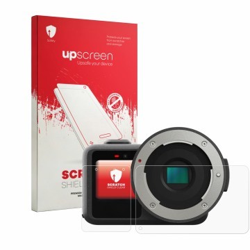 Front side of a product packaging with the brand logo upscreen. Next to it is the device GoPro Mission 1 Pro ILS shown with th