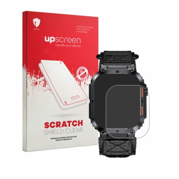 Vorderseite einer Produktverpackung mit dem Markenlogo upscreen. Daneben ist das Gerät Megalith K57PRO mit dem zugehörigen Dis