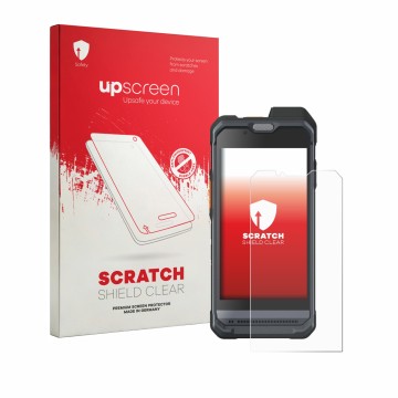 Front side of a product packaging with the brand logo upscreen. Next to it is the device Hytera PNC460 shown with the correspo