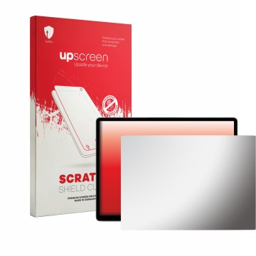 Parte frontale di una confezione del prodotto con il logo del marchio upscreen. Accanto è raffigurato il dispositivo Tesla Mod