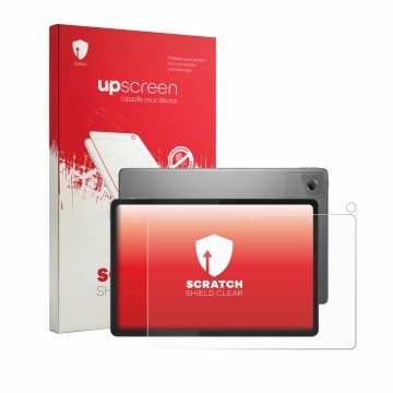 Front side of a product packaging with the brand logo upscreen. Next to it is the device Lenovo Tab K12 ZAGJ0153SE (Front+Came