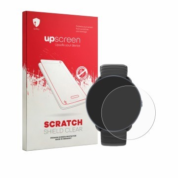 Parte frontal de un envase de producto con el logotipo de la marca upscreen. Al lado se muestra el dispositivo Parsonver PSSW9