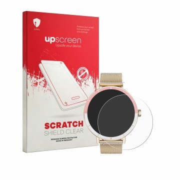 Vorderseite einer Produktverpackung mit dem Markenlogo upscreen. Daneben ist das Gerät Keeponfit Smartwatch 1.27