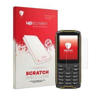 Front side of a product packaging with the brand logo upscreen. Next to it is the device Ulefone Armor Mini 5 shown with the c