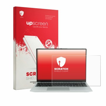 Vorderseite einer Produktverpackung mit dem Markenlogo upscreen. Daneben ist das Gerät Wortmann Terra Mobile 1610R mit dem zug