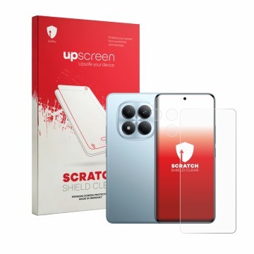Front side of a product packaging with the brand logo upscreen. Next to it is the device Xiaomi Redmi Note 15 Pro 4G (Front+Ca