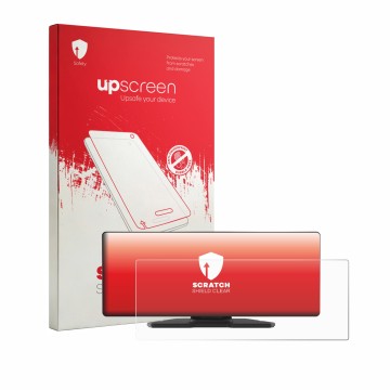 Parte frontale di una confezione del prodotto con il logo del marchio upscreen. Accanto è raffigurato il dispositivo Carpuride