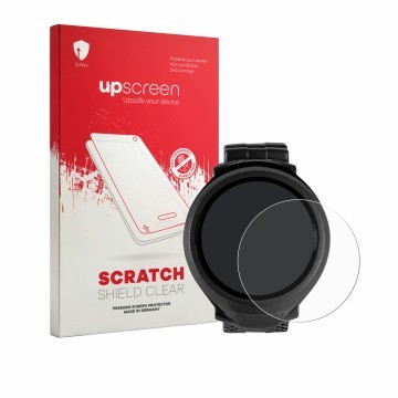 Vorderseite einer Produktverpackung mit dem Markenlogo upscreen. Daneben ist das Gerät Mares Puck Lite mit dem zugehörigen Dis