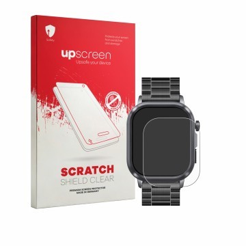 Face avant d’un emballage produit avec le logo de la marque upscreen. À côté, l’appareil Knauermann Pro 4 2026 (rectangulaire)
