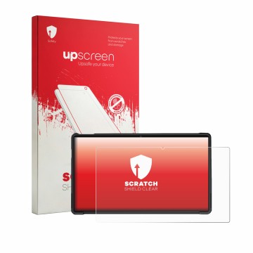Parte frontal de un envase de producto con el logotipo de la marca upscreen. Al lado se muestra el dispositivo Jumper Z3 15.4