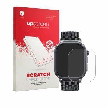 Face avant d’un emballage produit avec le logo de la marque upscreen. À côté, l’appareil Knauermann Pro 4 Ultra 2026 (rectangu