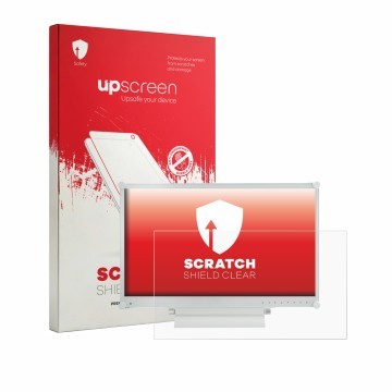 Parte frontale di una confezione del prodotto con il logo del marchio upscreen. Accanto è raffigurato il dispositivo AG Neovo 