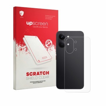 Front side of a product packaging with the brand logo upscreen. Next to it is the device Xiaomi Poco X8 Pro Max (Back) shown w