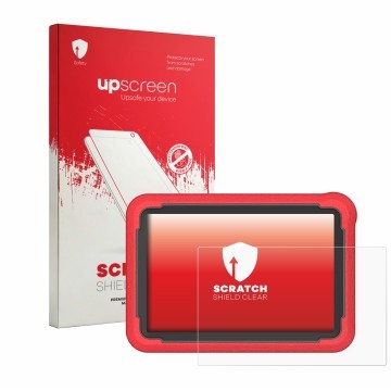 Vorderseite einer Produktverpackung mit dem Markenlogo upscreen. Daneben ist das Gerät Launch X431 PROS V5.0 mit dem zugehörig