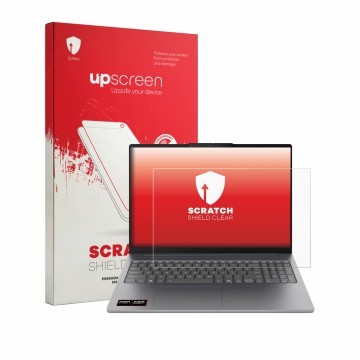Vorderseite einer Produktverpackung mit dem Markenlogo upscreen. Daneben ist das Gerät Lenovo IdeaPad Slim 5a Gen 11 16