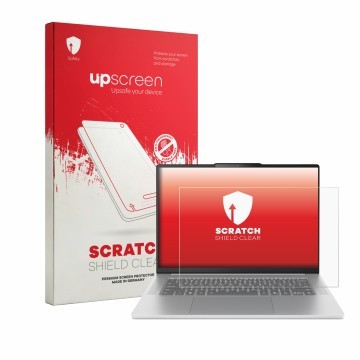 Vorderseite einer Produktverpackung mit dem Markenlogo upscreen. Daneben ist das Gerät Lenovo IdeaPad Slim 5 15ARP10 15.1