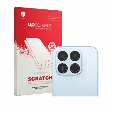 Parte frontal de un envase de producto con el logotipo de la marca upscreen. Al lado se muestra el dispositivo Xiaomi 17T (SÓL
