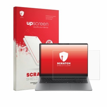 Front side of a product packaging with the brand logo upscreen. Next to it is the device HP 200 G2i 16