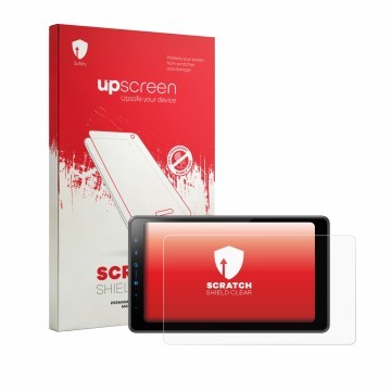 Vorderseite einer Produktverpackung mit dem Markenlogo upscreen. Daneben ist das Gerät Pioneer SPH-EVO98DAB-UNI mit dem zugehö
