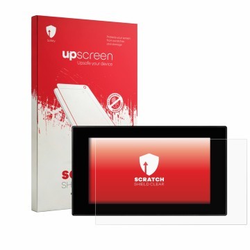 Parte frontale di una confezione del prodotto con il logo del marchio upscreen. Accanto è raffigurato il dispositivo MG MG4 Ur