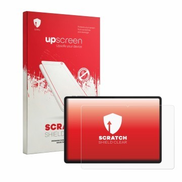 Front side of a product packaging with the brand logo upscreen. Next to it is the device TCL Tab A1 Plus NXTPAPER shown with t