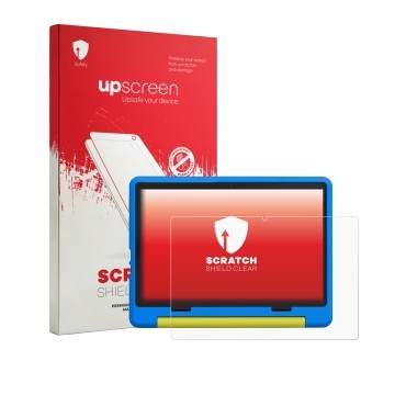 Front side of a product packaging with the brand logo upscreen. Next to it is the device Laptok KB1016 10.1