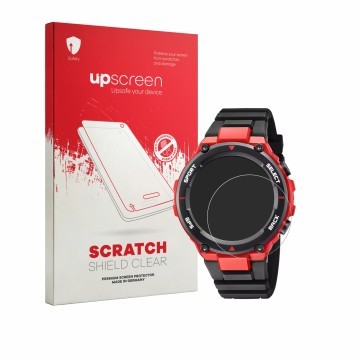 Parte frontal de un envase de producto con el logotipo de la marca upscreen. Al lado se muestra el dispositivo Lotus 50024/1 5