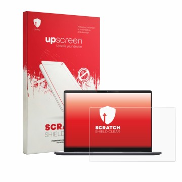 Vorderseite einer Produktverpackung mit dem Markenlogo upscreen. Daneben ist das Gerät ASUS ExpertBook P5 Gen1 mit dem zugehör