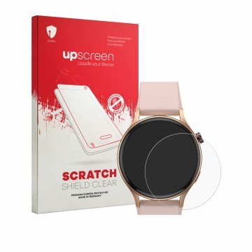 Parte frontale di una confezione del prodotto con il logo del marchio upscreen. Accanto è raffigurato il dispositivo aeac AR-0