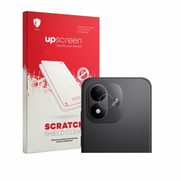 Front side of a product packaging with the brand logo upscreen. Next to it is the device Xiaomi Redmi Note 17 (ONLY Camera Len