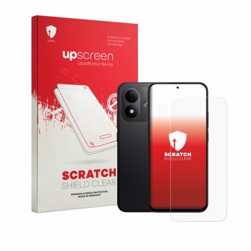 Front side of a product packaging with the brand logo upscreen. Next to it is the device Xiaomi Redmi Note 17 5G (Front+Camera