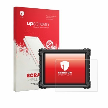 Front side of a product packaging with the brand logo upscreen. Next to it is the device Autel MaxiSys Ultra S2 shown with the