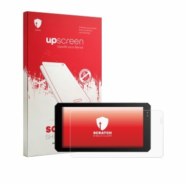 Parte frontale di una confezione del prodotto con il logo del marchio upscreen. Accanto è raffigurato il dispositivo Jado S6 c