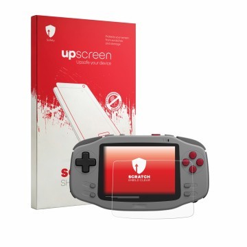Front side of a product packaging with the brand logo upscreen. Next to it is the device AYANEO KONKR Pocket Advance shown wit