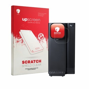 Vorderseite einer Produktverpackung mit dem Markenlogo upscreen. Daneben ist das Gerät Osmofresh Fusion Air mit dem zugehörige
