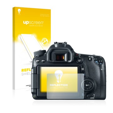 Front side of a product packaging with the brand logo upscreen. Next to it is the device Canon EOS 70D shown with the correspo