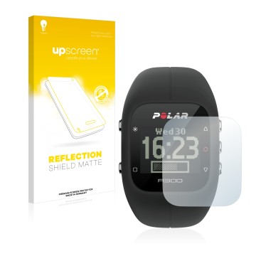 Front side of a product packaging with the brand logo upscreen. Next to it is the device Polar A300 shown with the correspondi