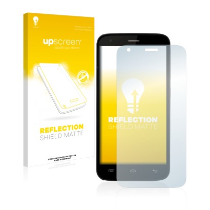 Face avant d’un emballage produit avec le logo de la marque upscreen. À côté, l’appareil Doogee Valencia 2 Y100 est représenté