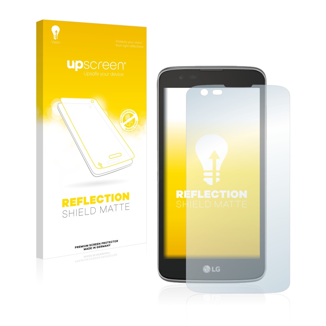 Front side of a product packaging with the brand logo upscreen. Next to it is the device LG Tribute 5 shown with the correspon