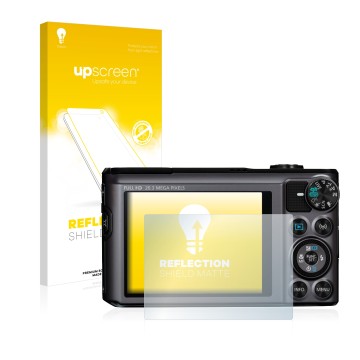 Front side of a product packaging with the brand logo upscreen. Next to it is the device Canon PowerShot SX720 HS shown with t