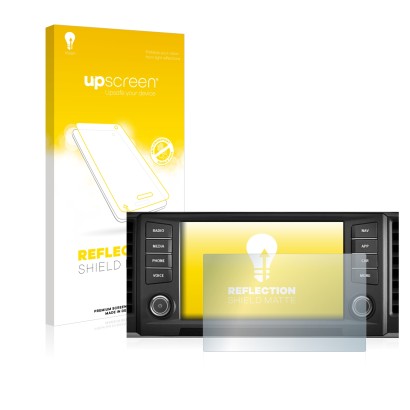 Parte frontal de un envase de producto con el logotipo de la marca upscreen. Al lado se muestra el dispositivo Seat Ateca 2016