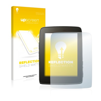 Vorderseite einer Produktverpackung mit dem Markenlogo upscreen. Daneben ist das Gerät Hammerhead Karoo mit dem zugehörigen Di