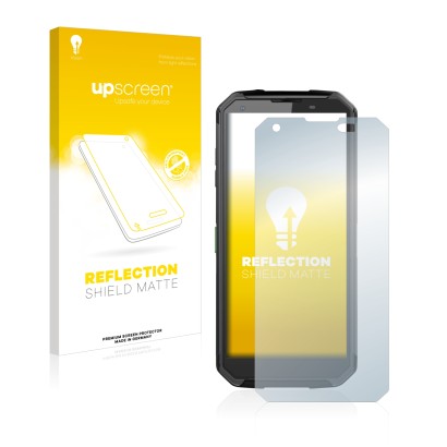 Front side of a product packaging with the brand logo upscreen. Next to it is the device Blackview BV9500 shown with the corre