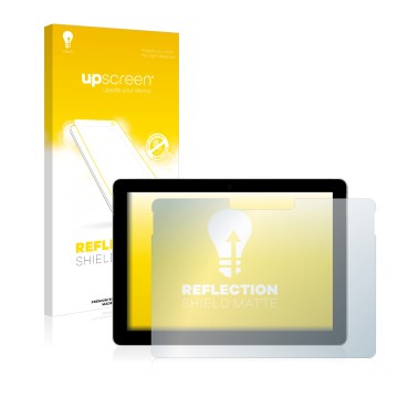 Front side of a product packaging with the brand logo upscreen. Next to it is the device Microsoft Surface Go (1st Gen.) shown