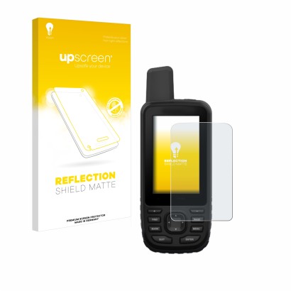 Front side of a product packaging with the brand logo upscreen. Next to it is the device Garmin GPSMAP 66st shown with the cor