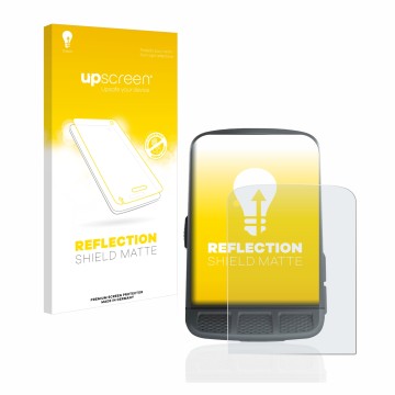 Face avant d’un emballage produit avec le logo de la marque upscreen. À côté, l’appareil Wahoo Elemnt Roam est représenté avec