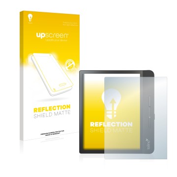 Front side of a product packaging with the brand logo upscreen. Next to it is the device Tolino Epos 2 shown with the correspo