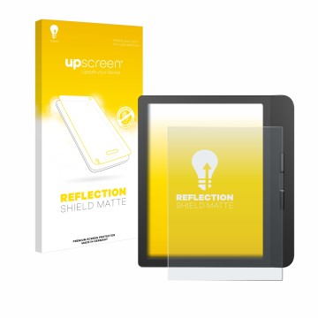 Front side of a product packaging with the brand logo upscreen. Next to it is the device Tolino Vision 5 shown with the corres